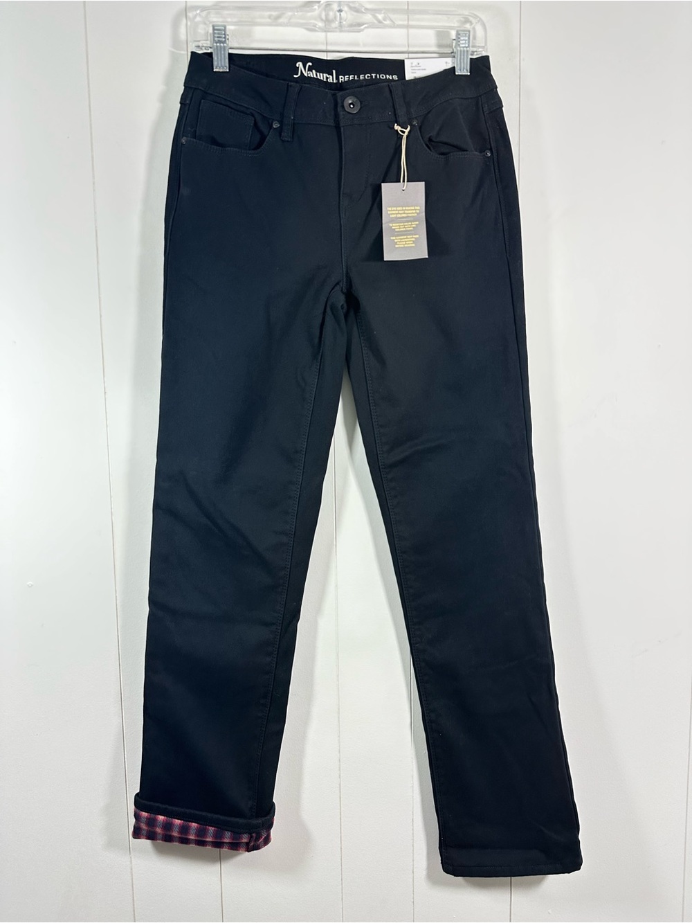 NWT Natural Reflections Size 2 Women's Fleece Lined Relaxed Straight Leg Pants